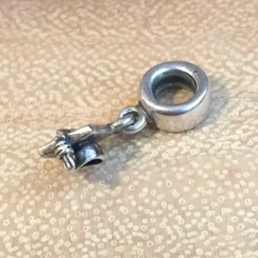 Pandora Retired Graduation Cap Dangle Charm Authentic Sterling Silver ALE - Picture 2 of 3